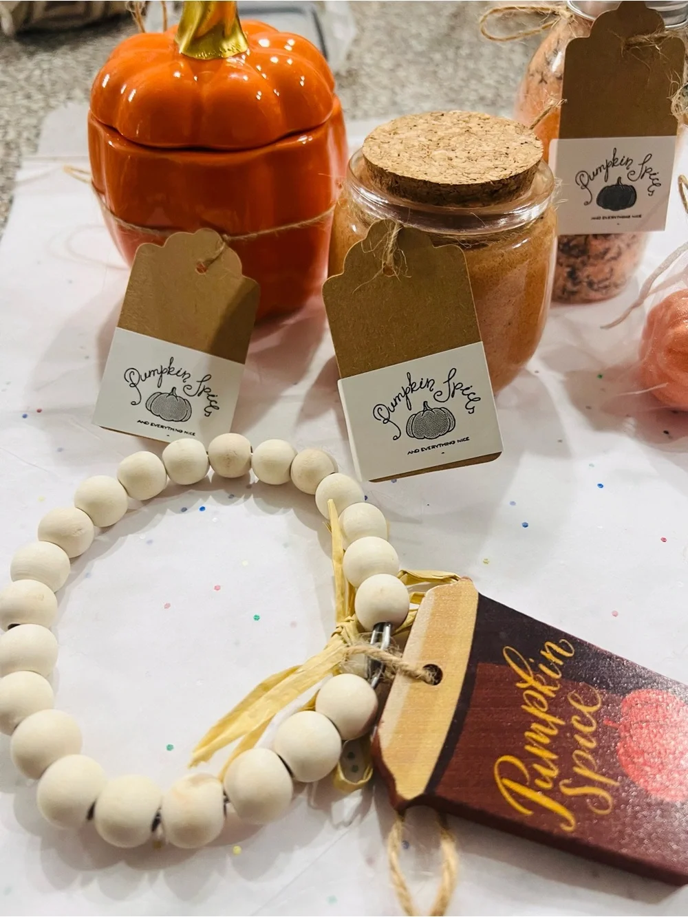 Pumpkin Spice Home Party Gift Set - Orange